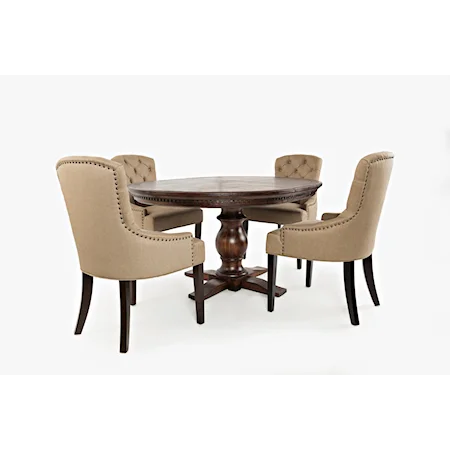 Table and Upholstered Chair Set
